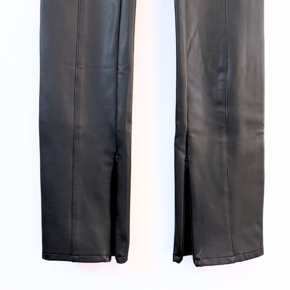 Anthropologie Pilcro Glasgow Faux Leather Pants Black Size 25 - Picture 3 of 7
